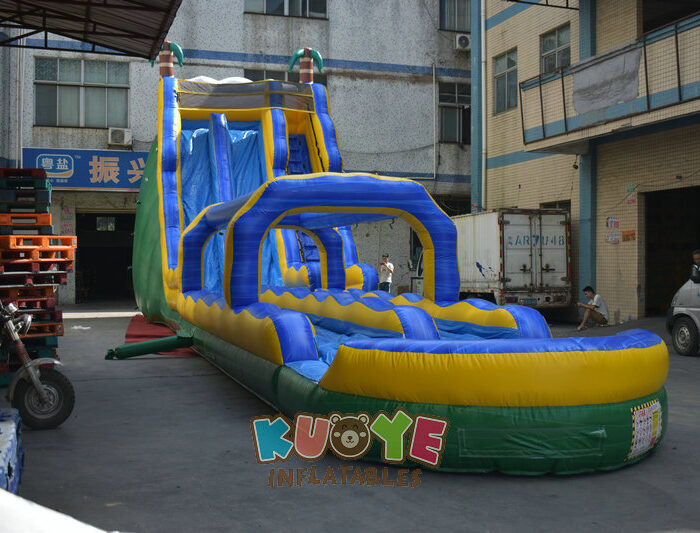 WS049 24ft Tropical Wave Dual Lane with Slip and Slide Water Slides for sale 2