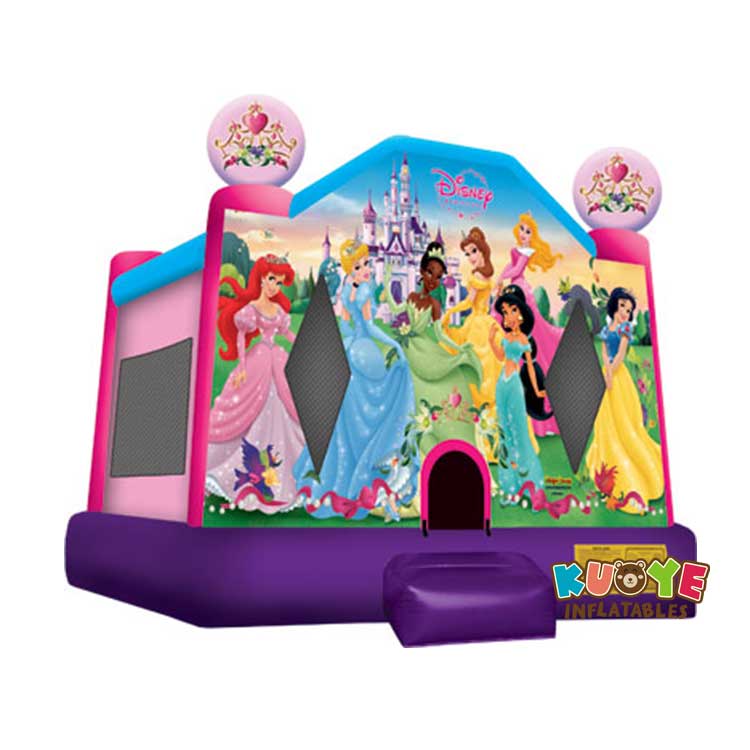 BH044 Inflatable Princess Moonwalk with Slide Inside Bounce Houses / Bouncy Castles for sale 3