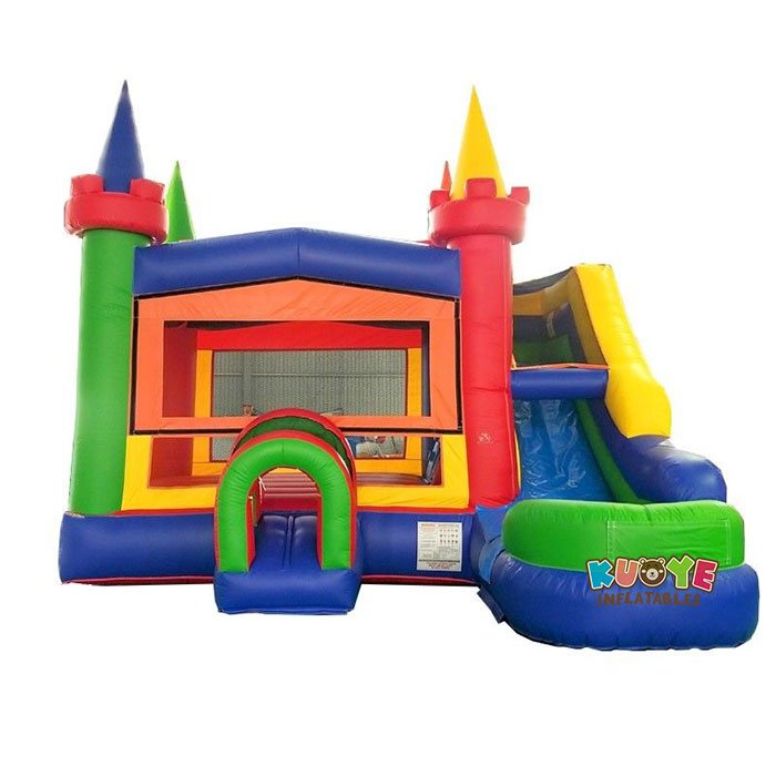 CB085 Modular Modern Rainbow Inflatable Water Slide Bounce House Combo Combo Units for sale 5