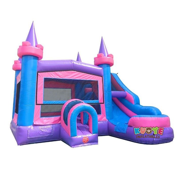 CB080 Modular Pink Castle Water Slide Bounce House Combo with Blower Combo Units for sale 5