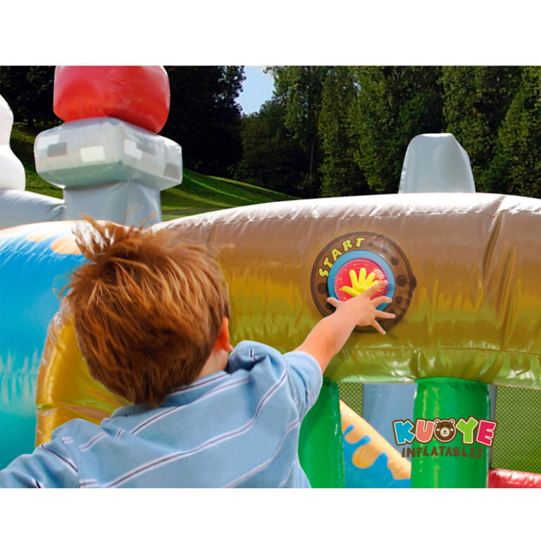 AP005 Dinosaur Park Inflatable Trampoline with IPS System Playlands for sale 10