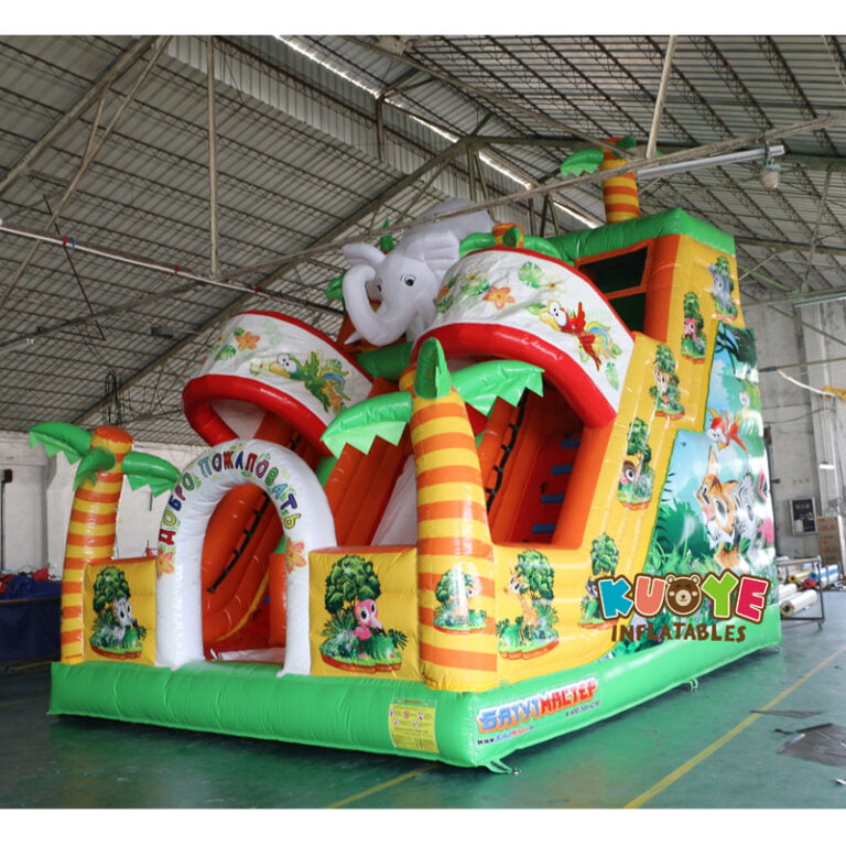 SL003 Inflatable Elephant Slide Playground Inflatable Slides for sale 7