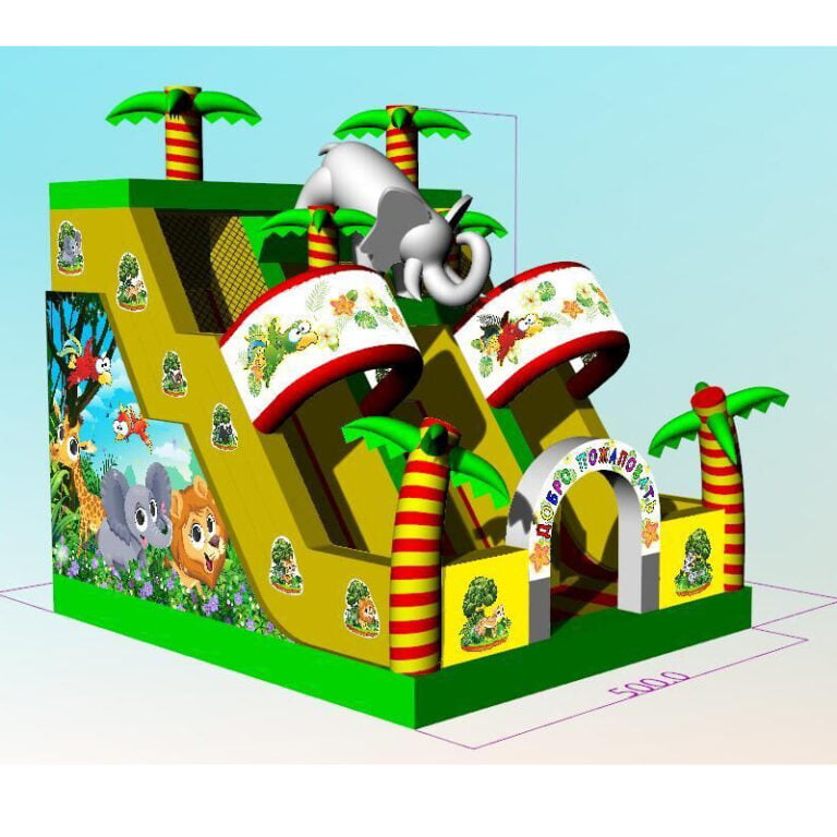 SL003 Inflatable Elephant Slide Playground Inflatable Slides for sale 8