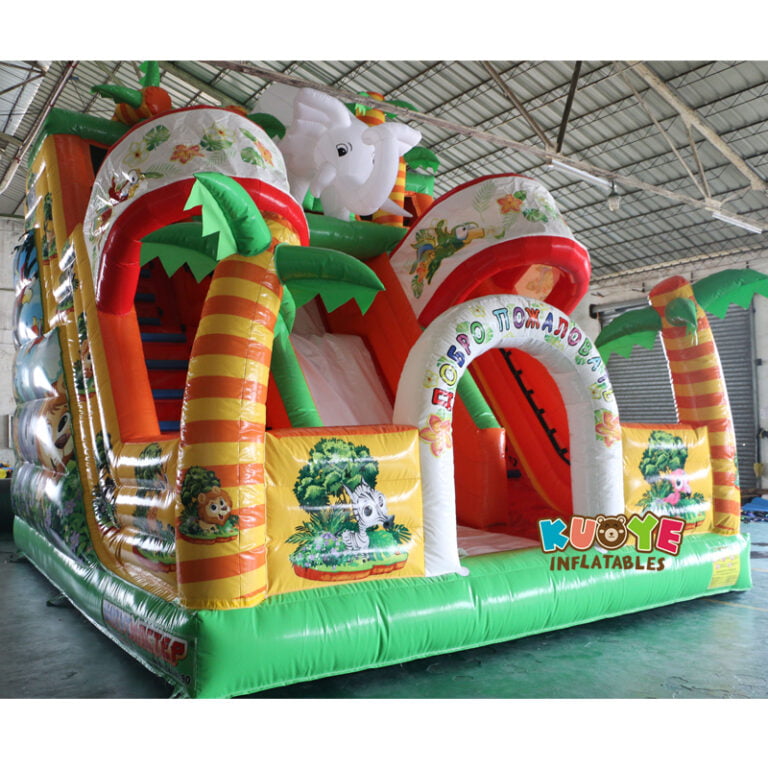 SL003 Inflatable Elephant Slide Playground Inflatable Slides for sale 6