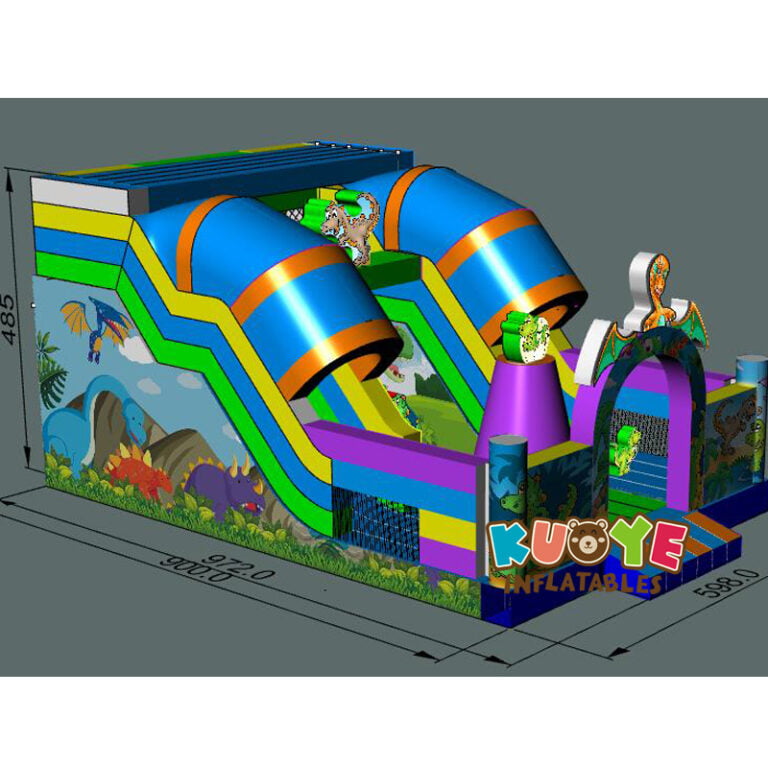 SL002 Jurassic Dinosaur Inflatable Slide Inflatable Slides for sale 8