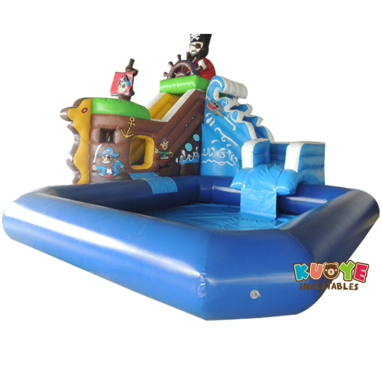 WG1824 Inflatable Pirate Water Slide with Pool Land Based Water Parks for sale 5