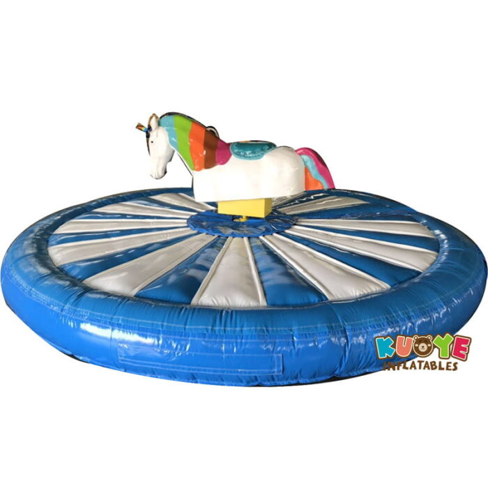 MR009 Mechanical Rodeo Unicorn with Inflatable Mat Mechanical Rides for sale