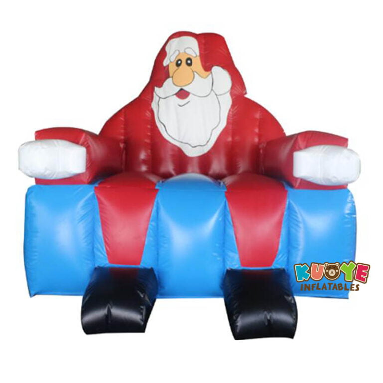 Xmas002 3m Christmas Party PVC Material Inflatable Santa Claus Chair Xmas Themes for sale 5