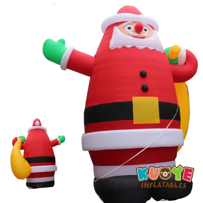 Xmas006 8m Amazing Inflatable Giant Christmas Santa Claus with Gift Xmas Themes for sale 5