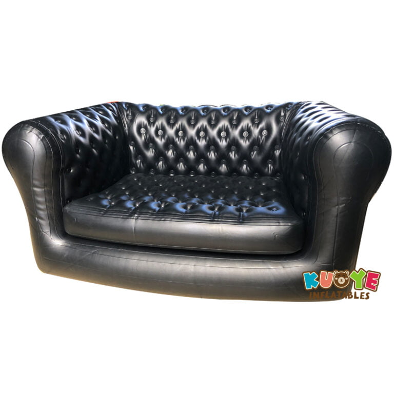 CS001 High Quality Luxury Inflatable Chesterfield Sofa 2 Seater Black Inflatable Chairs for sale