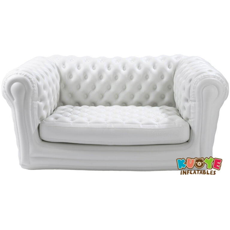 CS002 Inflatable Chesterfield Sofa 2 Seater White Inflatable Chairs for sale 5