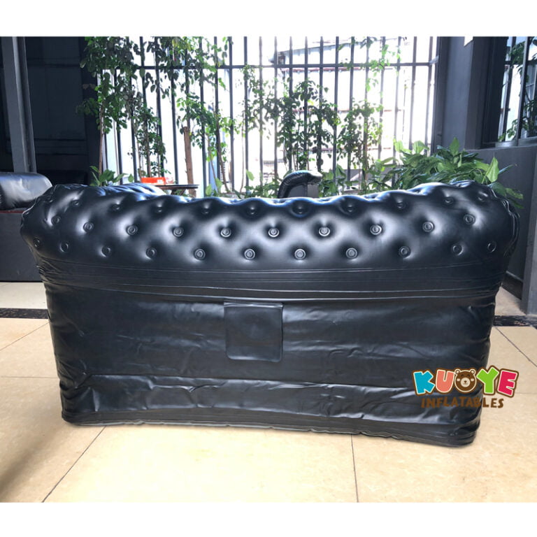 CS001 High Quality Luxury Inflatable Chesterfield Sofa 2 Seater Black Inflatable Chairs for sale 5