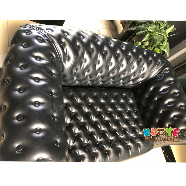 CS001 High Quality Luxury Inflatable Chesterfield Sofa 2 Seater Black Inflatable Chairs for sale 9