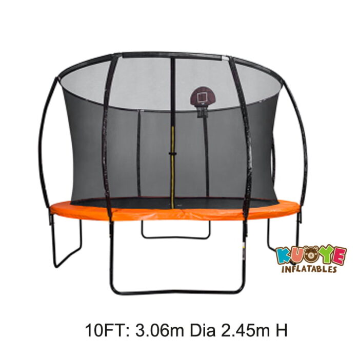 T003 10ft Outdoor Round Bungee Trampoline with Basketball Hoop Trampolines for sale