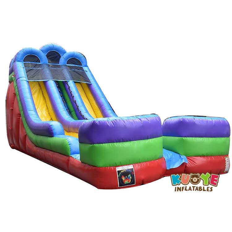WS041 18FT Double Lane Retro Slide Inflatable Water Slides for sale 3