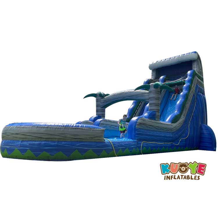 WS224 24ft Tropical Giant Double Lane Water Slide with Slip N Slide Water Slides for sale 11