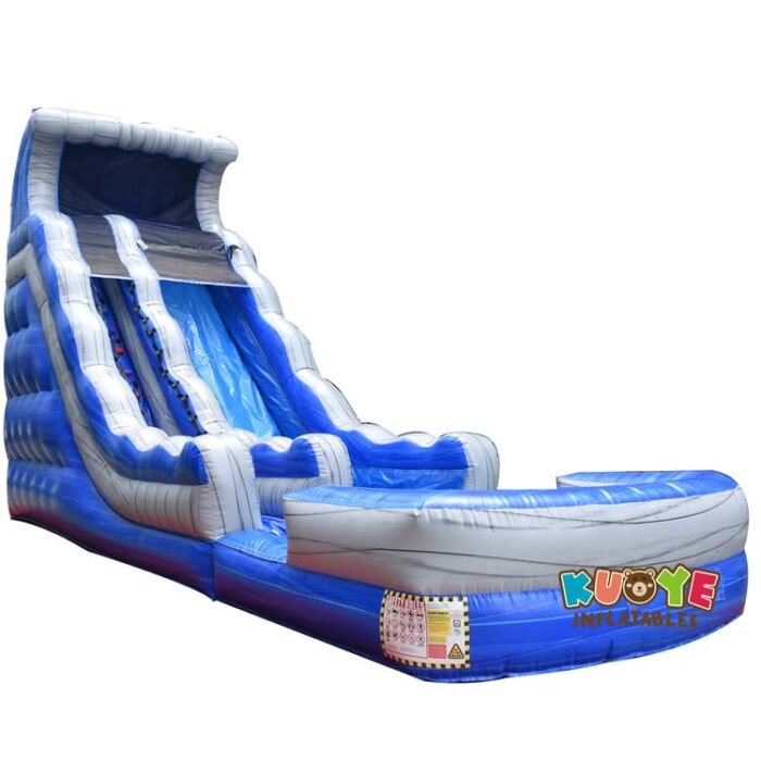 WS056 18FT Marble Blue Wave Water Slide Water Slides for sale