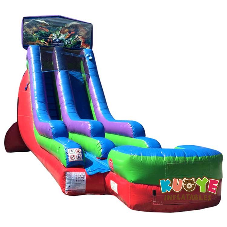 WS088 18FT Inflatable Jurassic Park Water Slide Water Slides for sale 3