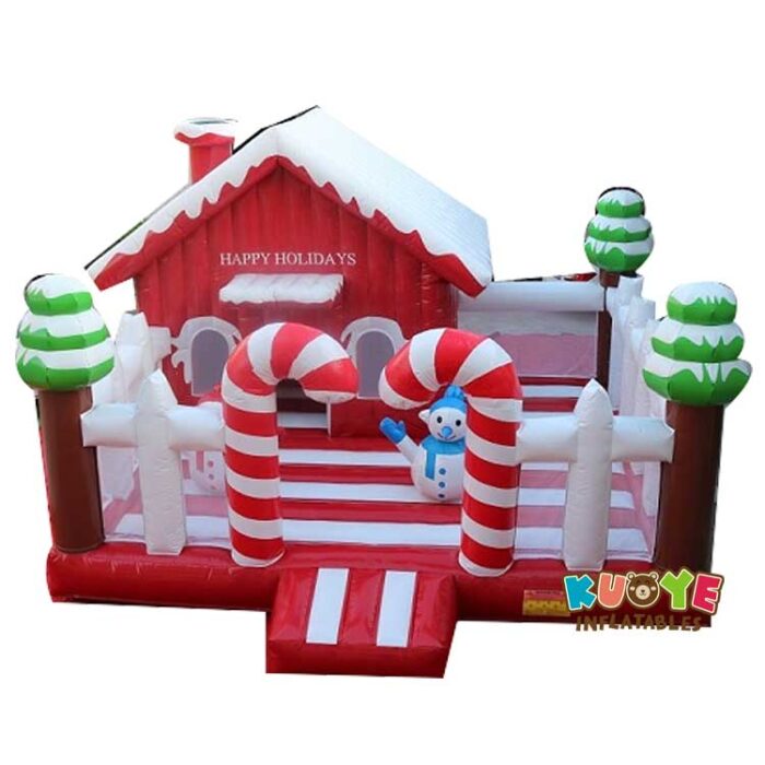 Xmas013 Custom Christmas Santa Decoration House Inflatable Xmas Themes for sale