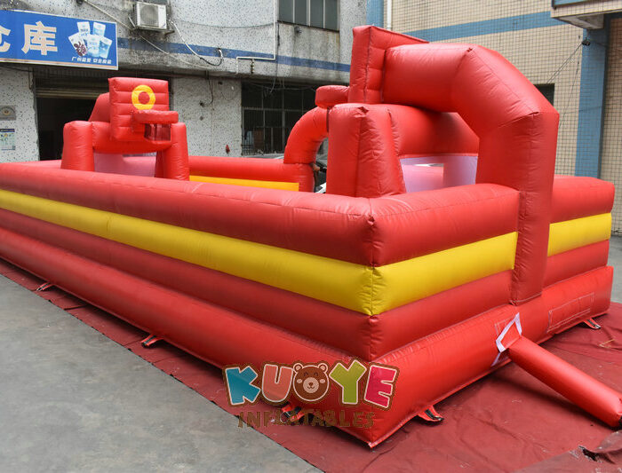 SP041 Inflatable Soap Soccer Studium Field with Basketball Hoop Sports/Interactive Games for sale 2