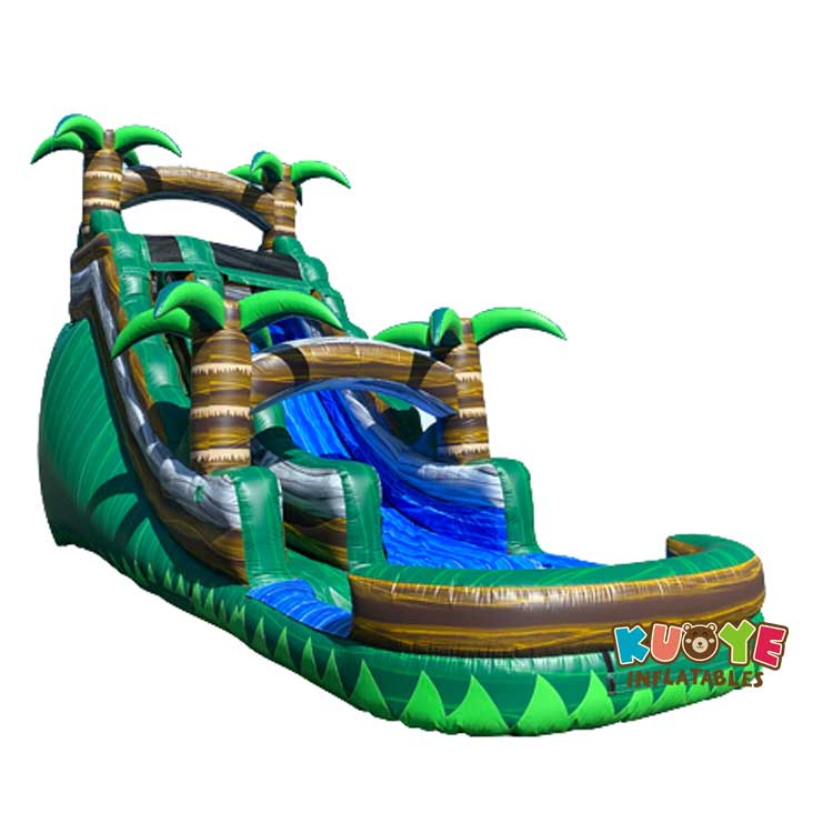 WS102 18FT Tropical Emerald Rush Green Water Slide Water Slides for sale 5