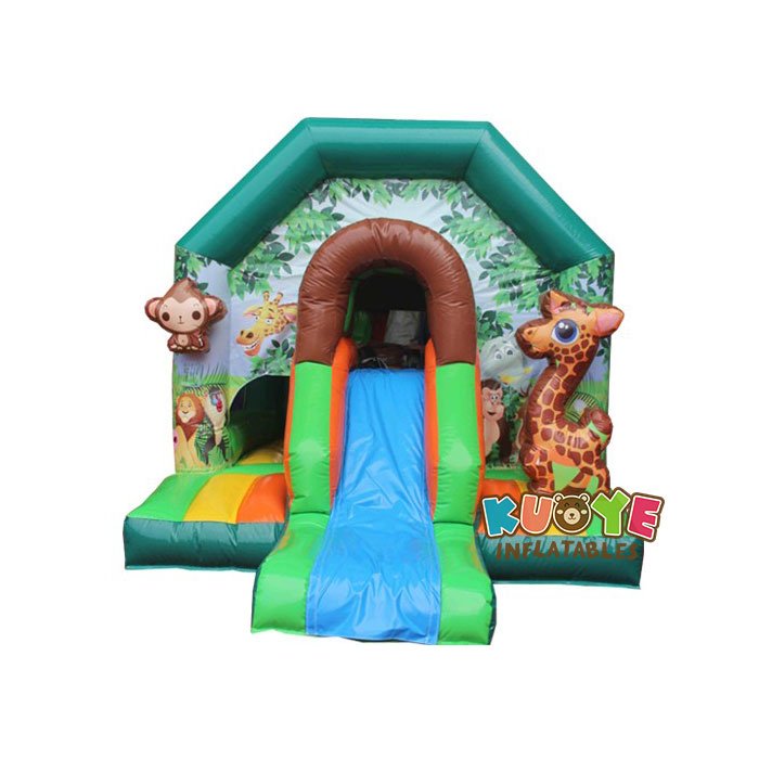 CB128 Safari Bouncy castle with Slide Combo Units for sale 5