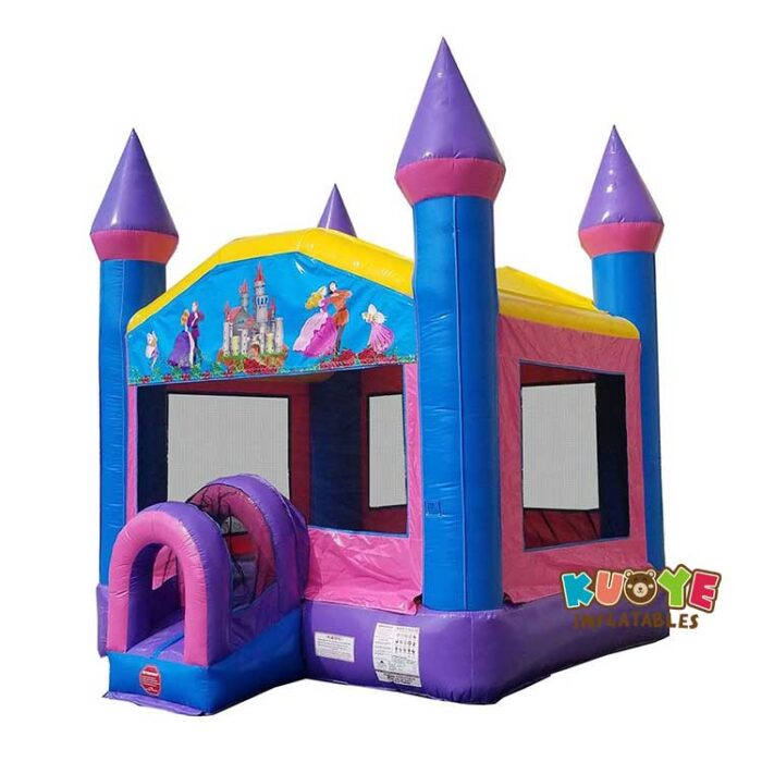 BH146 Pink & Blue Princess Dream Bounce House Bounce Houses for sale