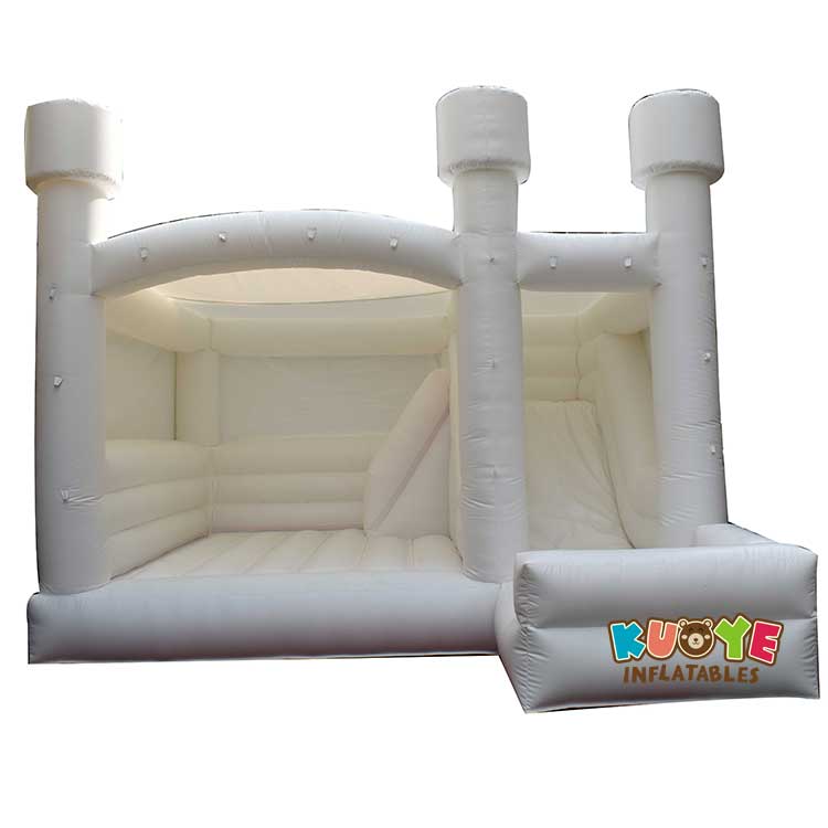 CB187 White Bounce House with Slide Combo Units for sale