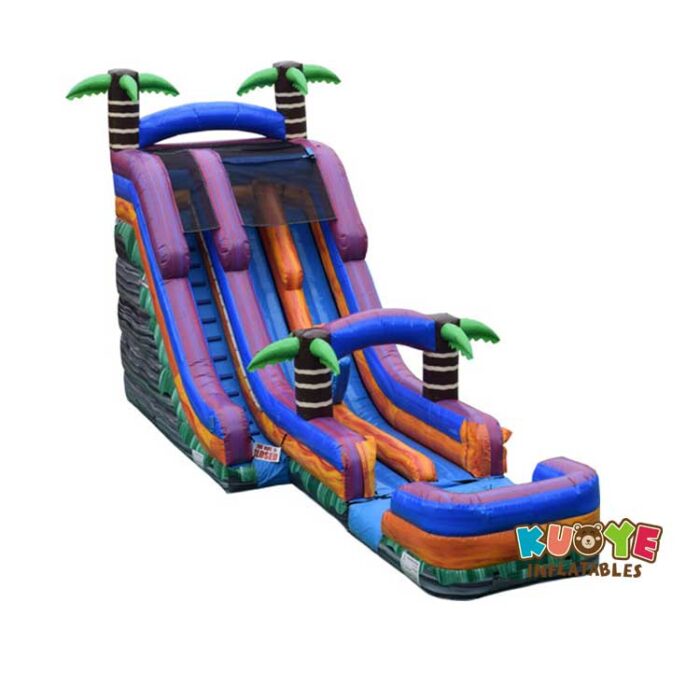 WS110 22ft Purple Crush Double Lane Water Slide Water Slides for sale