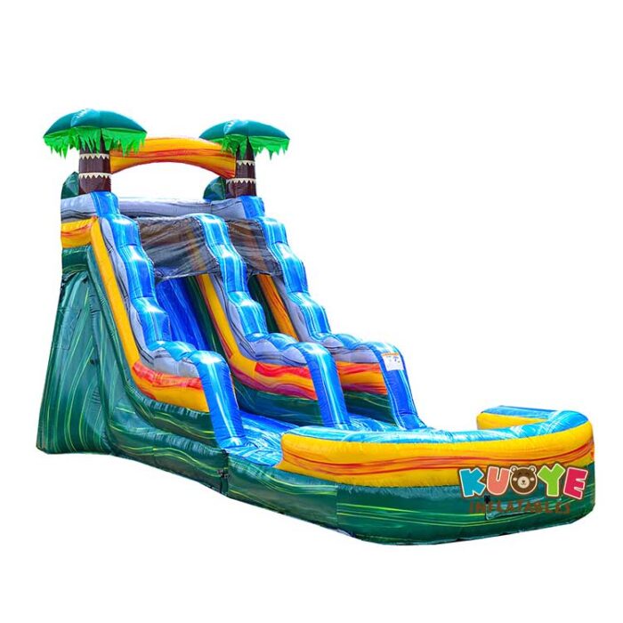 WS120 15ft Palm Tree Slide with Detachable Pool Water Slides for sale