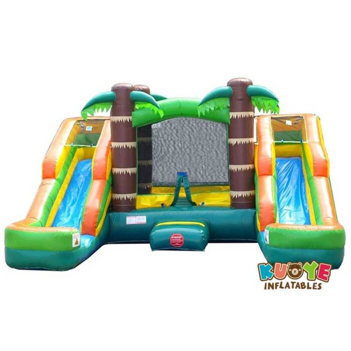 CB124 Tropical Double Slide Bounce House Wet/Dry Combo Combo Units for sale 5