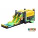CB129 Caution Double Lane Bounce House Combo Wet/Dry