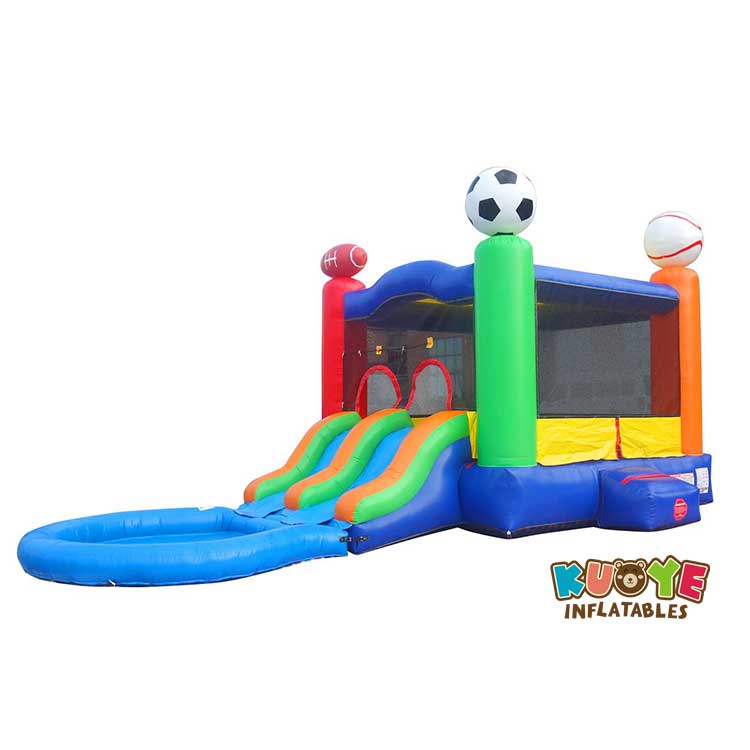 CB155 Dual Lane Sport Bounce House Slide Combo Units for sale 3