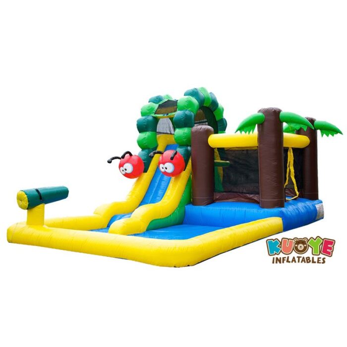 CB138 Caterpillar Water Jumping Castle Combo Units for sale
