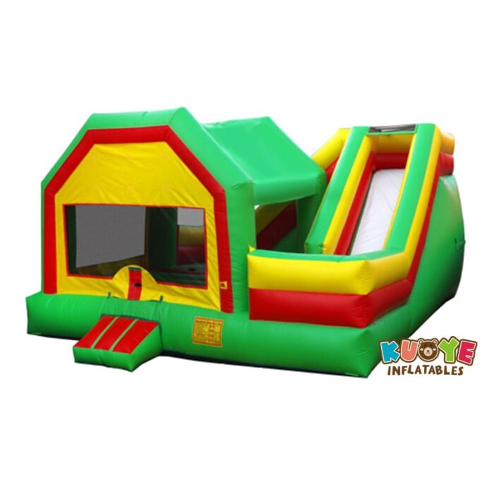 CB135 Green Jumping Castle with Slide Combo Units for sale