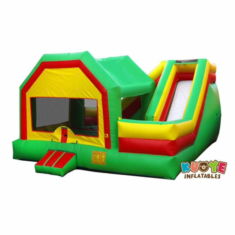 CB135 Green Jumping Castle with Slide Combo Units for sale 3