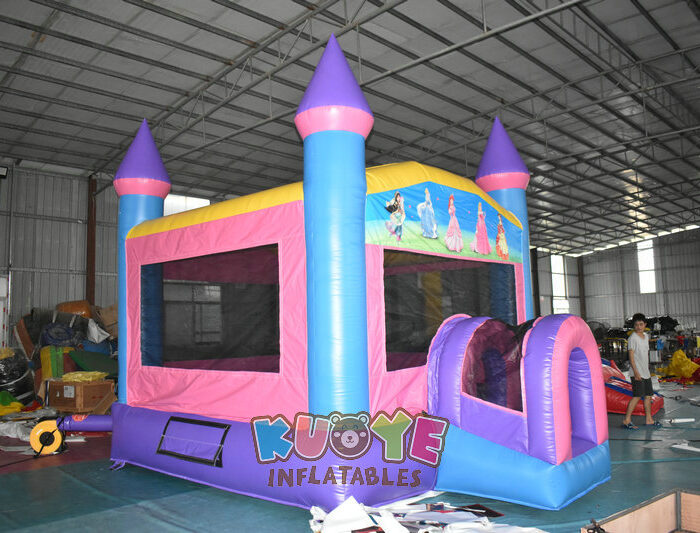 BH146 Pink & Blue Princess Dream Bounce House Bounce Houses for sale 2
