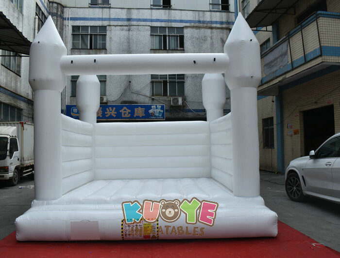 BH163 White Wedding Moonwalk Bounce Houses / Bouncy Castles for sale 2