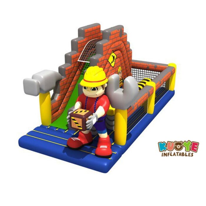 OC1819 Construction Cartoon Obstacle Course Inflatable Obstacle Courses for sale