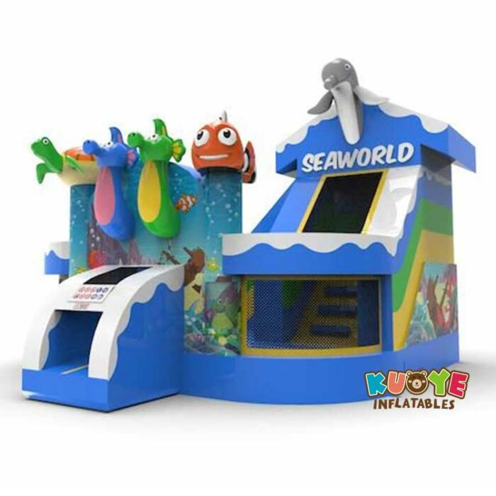 AP008 Inflatable Seaworld Bouncy Land Playlands for sale 3