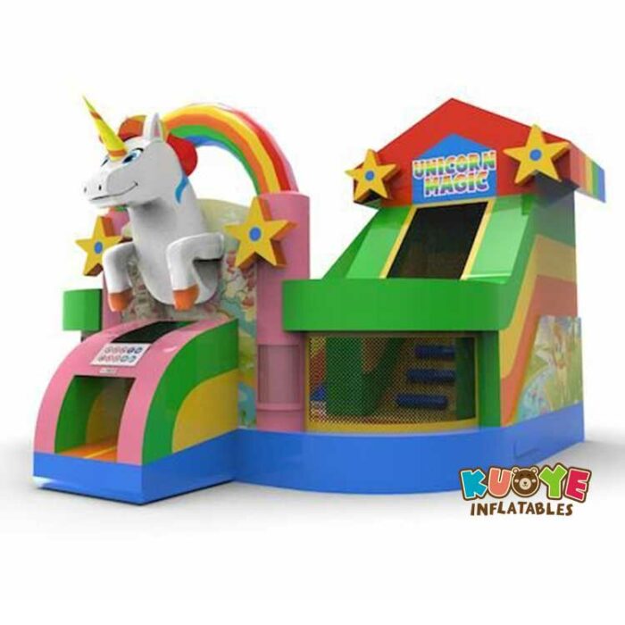 AP009 Inflatable Unicorn Bouncy Castle with Slide Playlands for sale 5