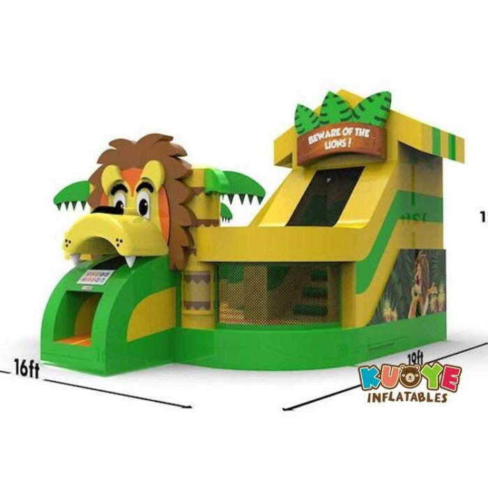 AP013 Multiplay Inflatable Animal Lion Slide Playzone Playlands for sale 3