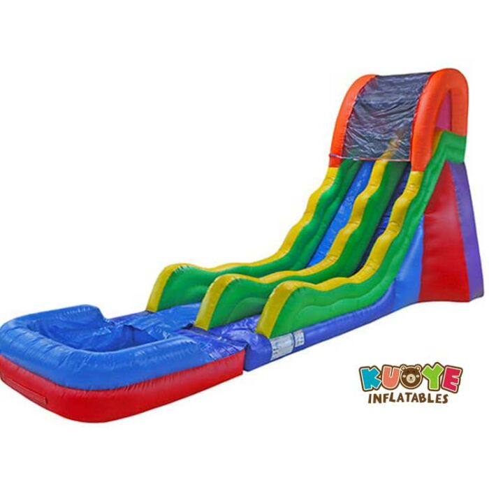 WS153 17′ Fun Colorful Inflatable Waterslide with Pool Water Slides for sale