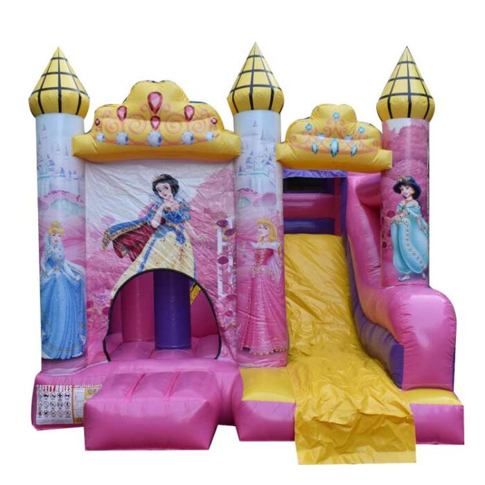 CB202 Princess Inflatable Bouncer Castle with Slide Combo Units for sale