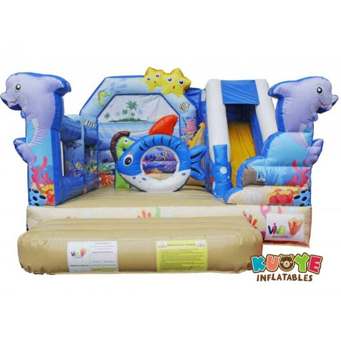 CB200 Inflatable Ocean Bouncy Castle with Slide Combo Units for sale 5