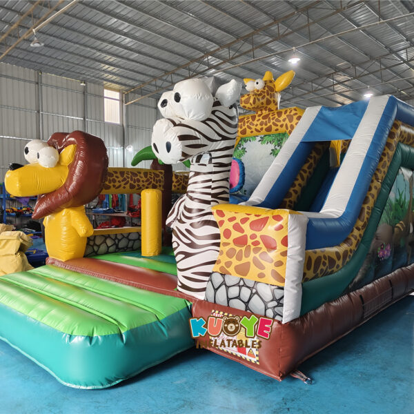 Inflatable Zoo Animal Safari Bounce n Slide (4) Inflatable Zoo Animal Safari Bounce n Slide (4)