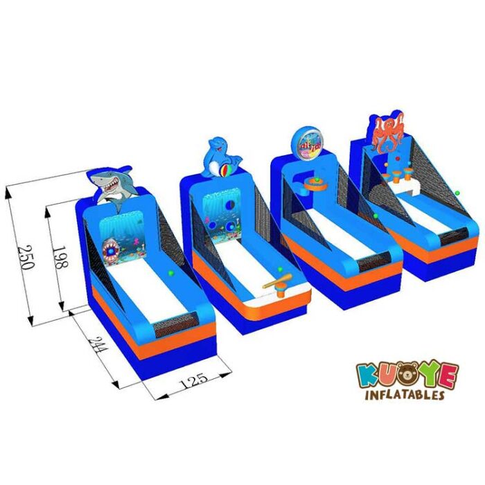 SP049 Inflatable Dolphins Carnival Games 4 in 1 Sports/Interactive Games for sale 5