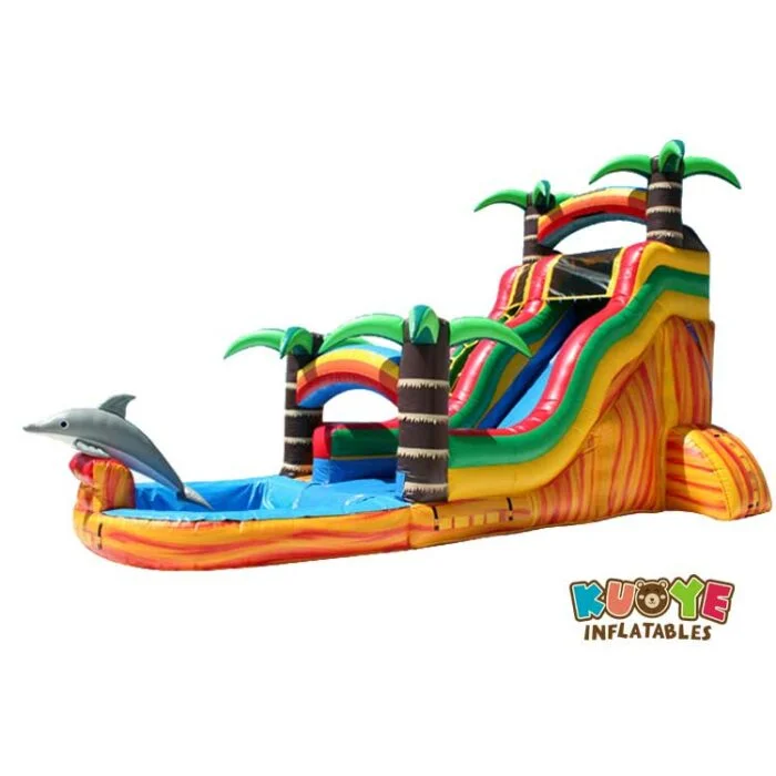WS157 18 FT Dolphin Tropical Fiesta Breeze Water Slide Water Slides for sale