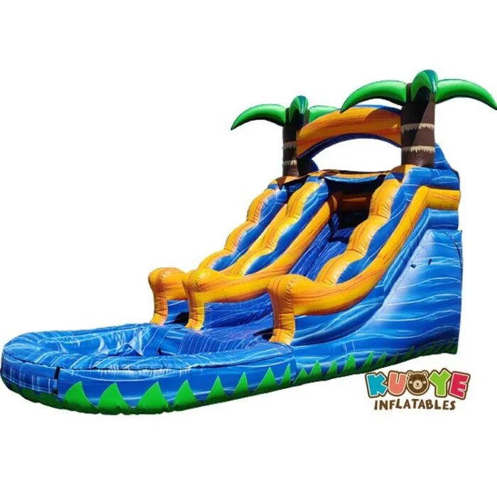 WS164 14FT Marble Blue Commercial Inflatable Water Slide Water Slides for sale