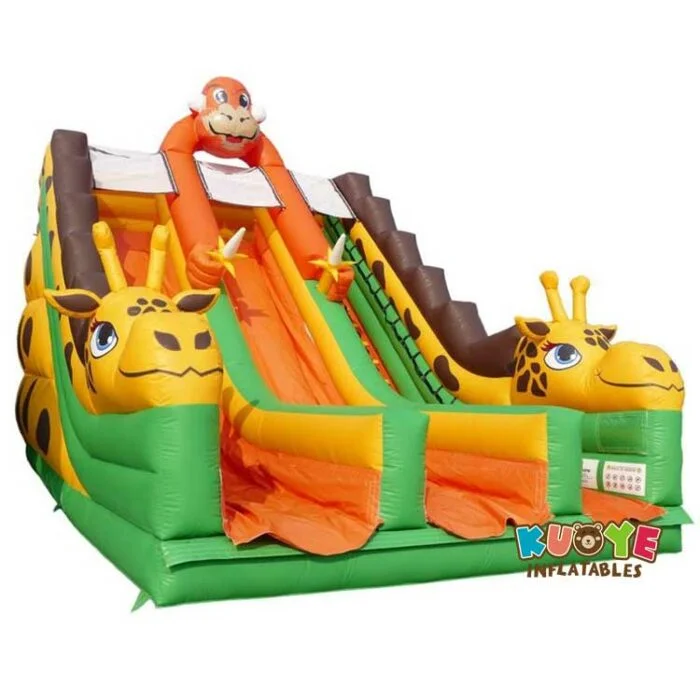 SL057 Jungle Monkey Slide Giraff Inflatable Slides for sale